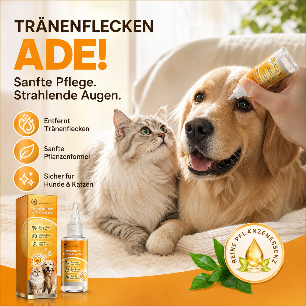🐶🐱✨ Augenflecken-Entferner Haustiere