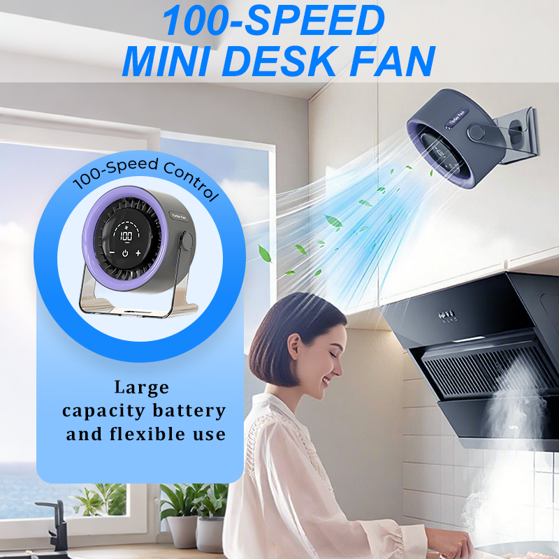 🌬️❄️✨ Mini-Tischventilator mit Display