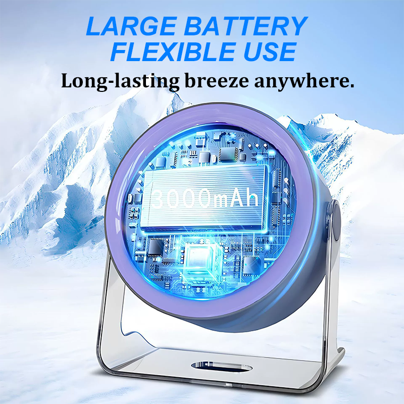 🌬️❄️✨ Mini-Tischventilator mit Display